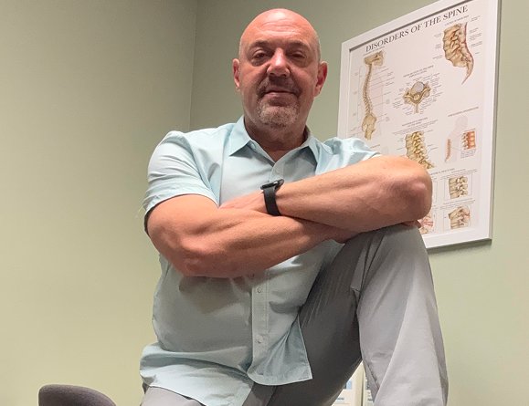 Dr. Gregory J. Garner, DC, DAAMLP, in his Poughkeepsie office