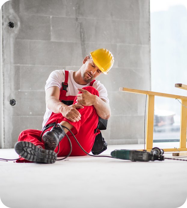 Construction worker injured after a fall at a job site